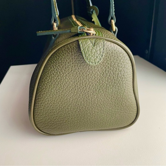 Dooney and Bourke Awl Leather Green Barrel Papillon Bag Purse - Picture 11 of 16